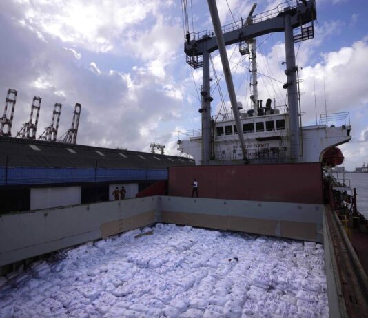 Ship carrying relief materials from India for Sri Lankan people reaches Colombo