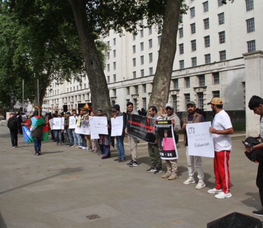 Baloch activists protest in London, asks UN to intervene in Balochistan
