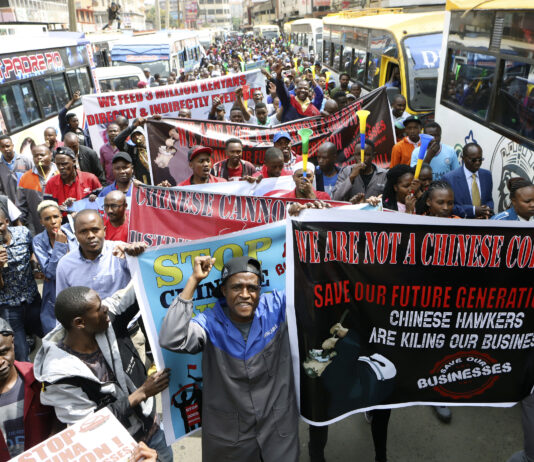 “Chinese must go!” Kenyan traders protest against Chinese businesses