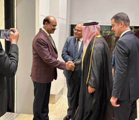 Lok Sabha Speaker Om Birla arrives in Bahrain to attend 146th Assembly of Inter-Parliamentary Union