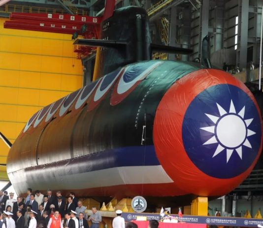 Taiwan unveils new £1.3bn submarine named after mythical fish to counter Chinese threat