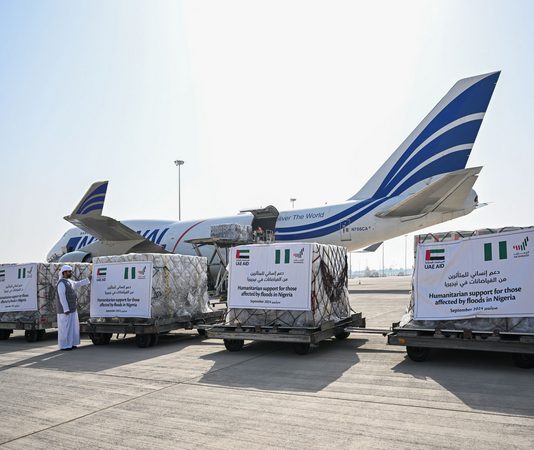 UAE dispatches aircraft carrying 50 tonnes of food supplies to assist people affected by floods in Nigeria