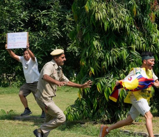 Tibetan group in India protests against China and human rights situation in homeland