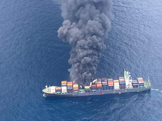 Indian Navy Responds Swiftly to Blaze on MV Wan Hai 503, Rescues 18 Crew