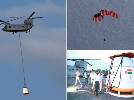 ISRO Achieves Milestone with First Crew Recovery Air Drop Test in Gaganyaan Mission