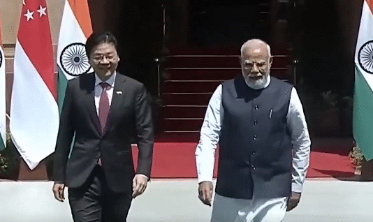 PM Modi Holds Delegation-Level Talks with Singapore PM Lawrence Wong in New Delhi