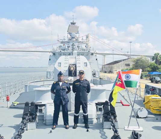 INS Trikand Docks at Maputo During South West Indian Ocean Mission