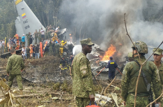 Colombian Military Plane Crash Kills 66, Rescue Teams Respond
