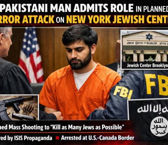 Pakistani Man Admits Role in Planned Terror Attack on New York Jewish Centre