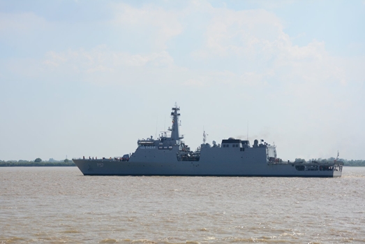 Indian Navy’s INS Sunayna Reaches Yangon Harbour