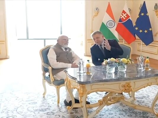 PM Modi holds bilateral talks with his Slovak counterpart Robert Fico in Bratislava