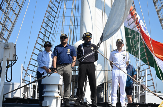 INS Sudarshini arrives in Boston after Sail4th 250 celebrations