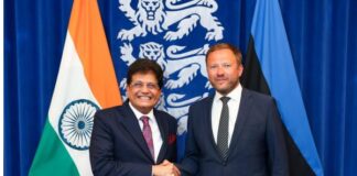 Union Minister Piyush Goyal meets Estonia’s Foreign Affairs Minister Margus Tsahkna in Tallinn