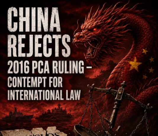 China’s Brazen Rejection of the 2016 PCA Ruling: Undermining International Law for Maritime Dominance