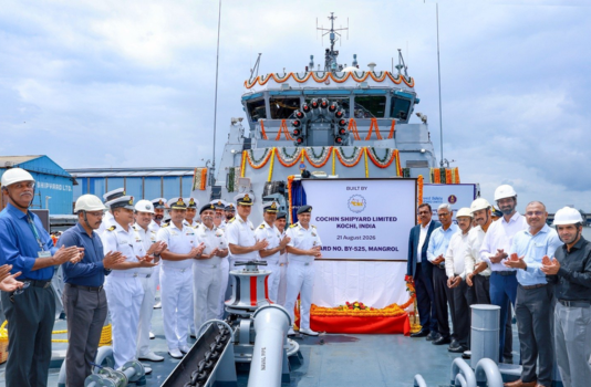 Cochin Shipyard Delivers Third Anti-Submarine Warfare Shallow Water Craft to Indian Navy