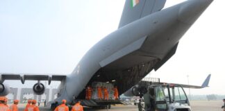 India sends third flight carrying ten tonnes of humanitarian assistance to flood-hit Nepal
