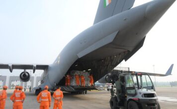 India sends third flight carrying ten tonnes of humanitarian assistance to flood-hit Nepal