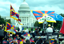 Tibetan Protesters Take To The Streets During Xi’s US State Visit