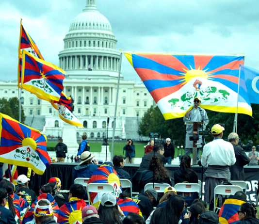 Tibetan Protesters Take To The Streets During Xi’s US State Visit