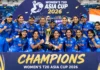 India Dominate Asia to Secure Eighth Women’s Asia Cup Title