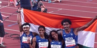 India wins silver in mixed 4x400m relay at Asian Games 2026