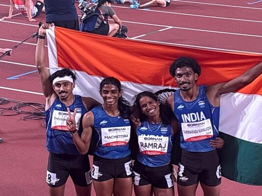 India wins silver in mixed 4x400m relay at Asian Games 2026