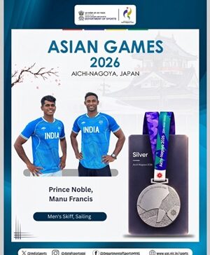 Asian Games 2026: India bags first sailing silver medal taking overall tally to 63, including 10 gold
